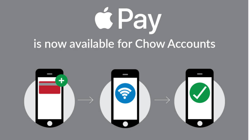 Apple Pay For Chow Accounts